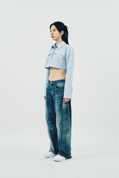 《PHENOMENON SEEPER》POCKET CROP SHIRT