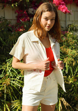 Cali EMB Shirt - Natural