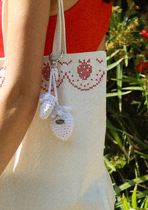 Mused Handmade Strawberry Keyring