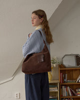 ANC SUEDE HOBO BAG & CARD WALLET SET