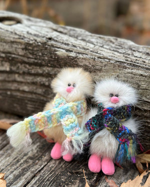 【予約販売】Mini Bird Keyring - マシュマロ Marshmallow -