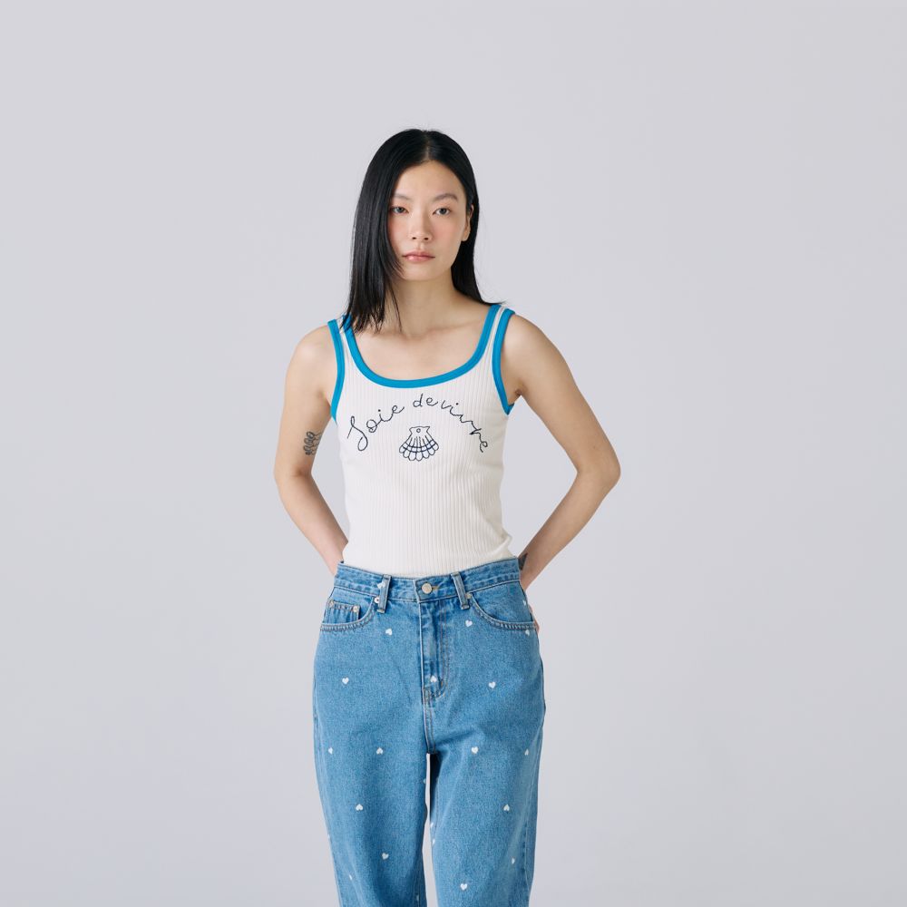 Sea Shell Emb Tank Top