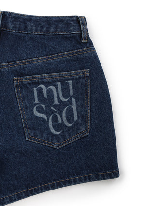 Emb Denim Shorts
