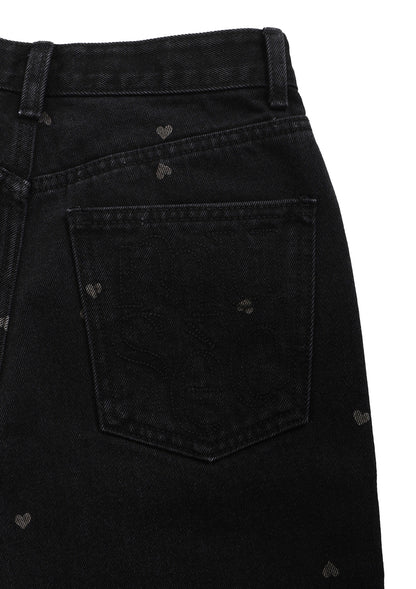 《mused》Heart Bleach Jeans