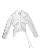 SHIRRING LONG SLEEVE SHIRT