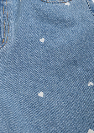 Heart Bleach Jeans