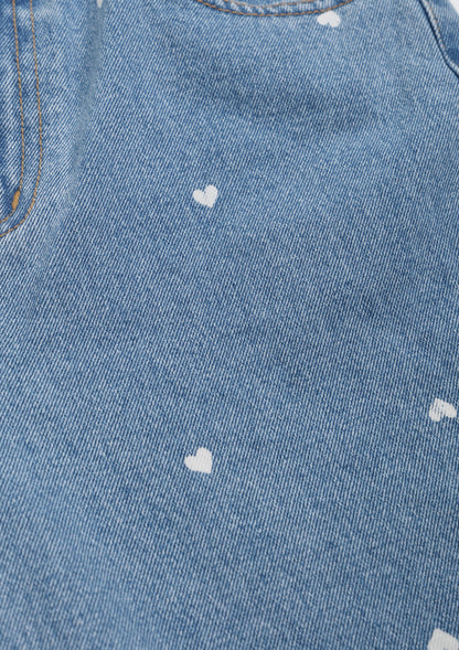 《mused》Heart Bleach Jeans