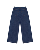 PLEATED WIDE DENIM PANTS