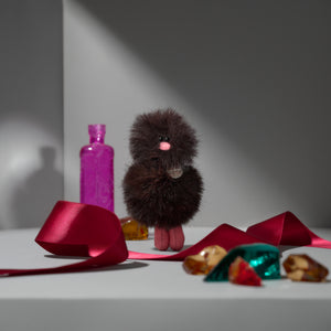 Mini Bird Keyring - ダークブラウン Dark Brown -