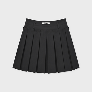 Double Layered Pleats Skirt