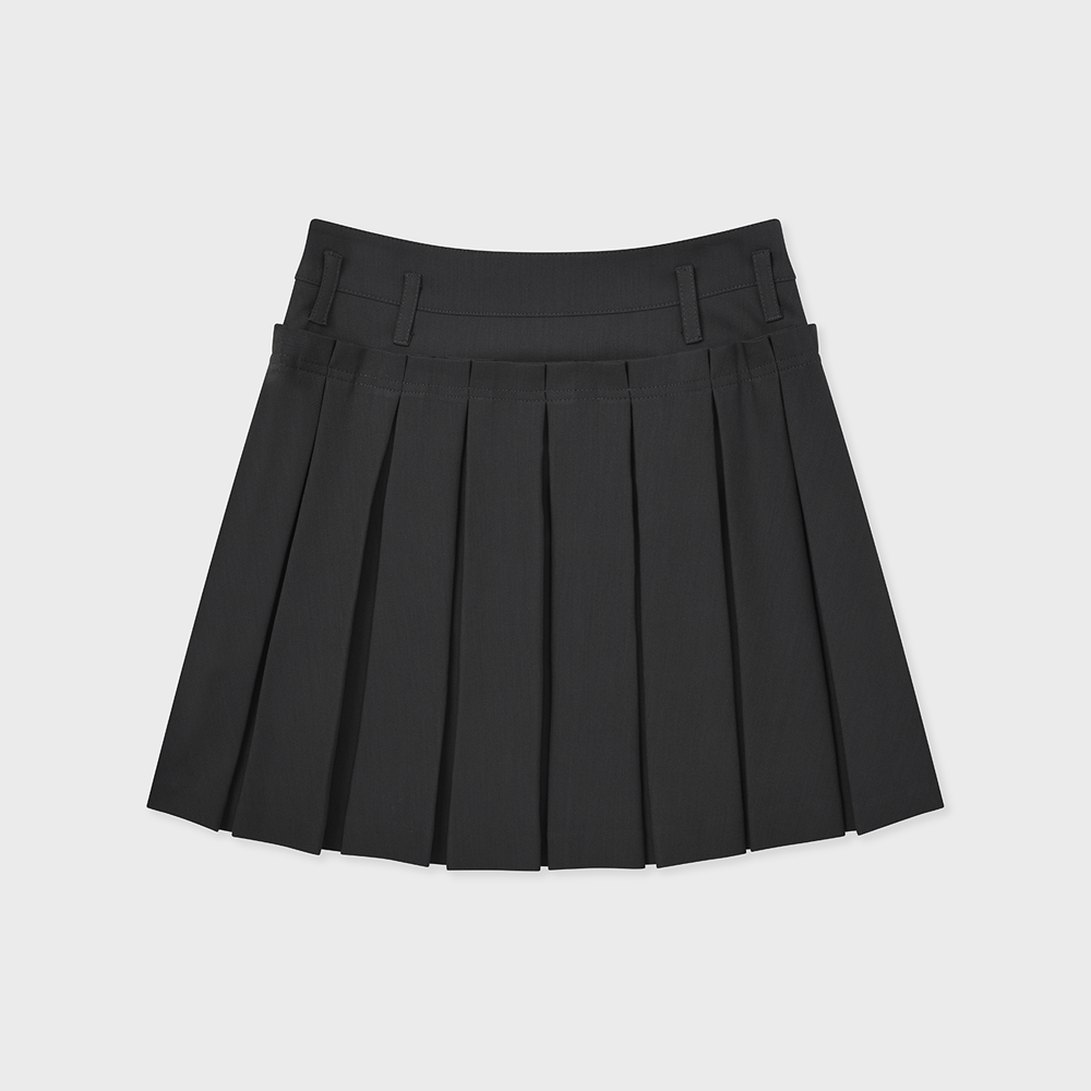 Double Layered Pleats Skirt