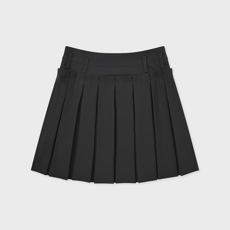Double Layered Pleats Skirt