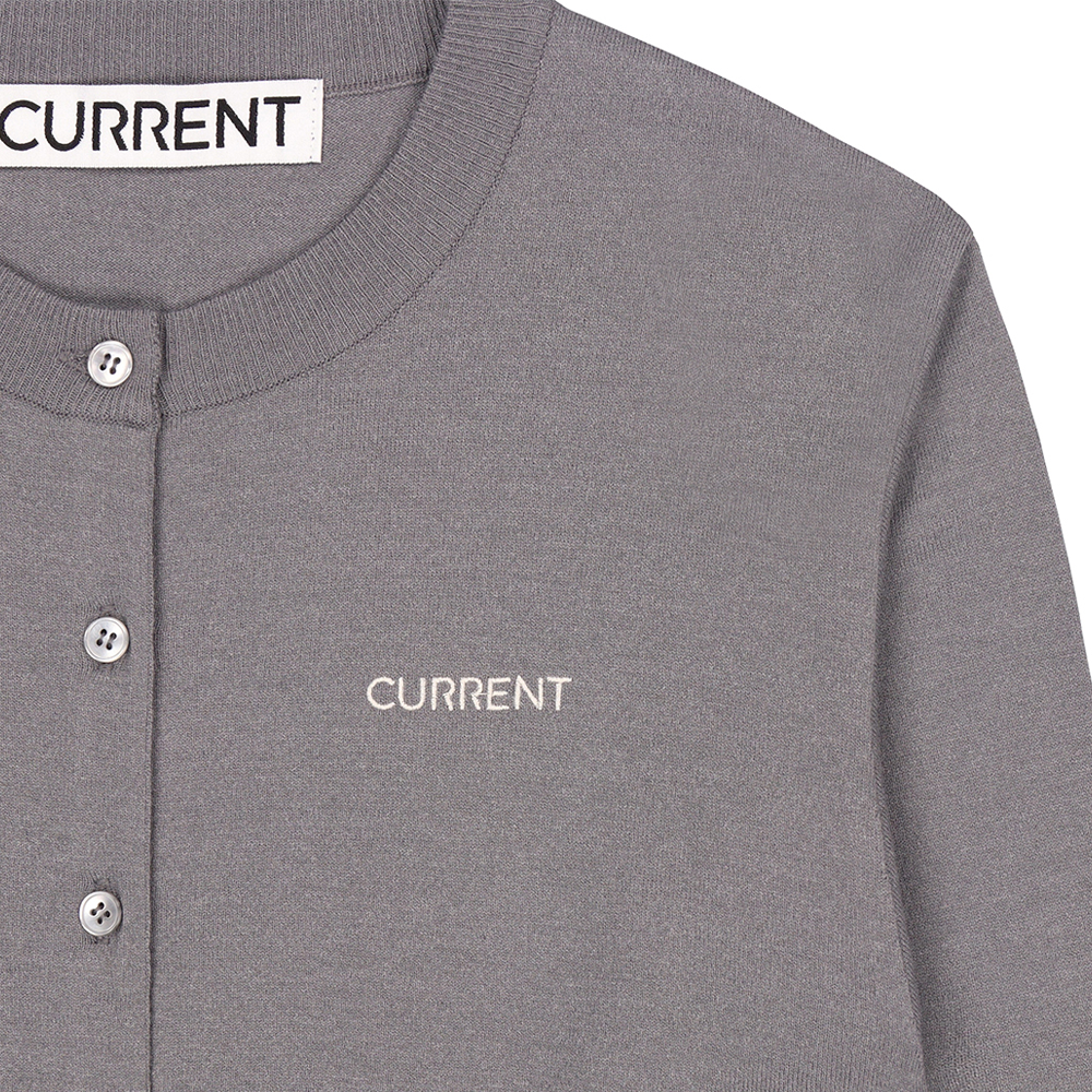 《CURRENT》ESSENTIAL LOGO KNIT CARDIGAN