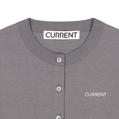 《CURRENT》ESSENTIAL LOGO KNIT CARDIGAN