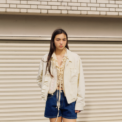 《mused》Emb Denim Shorts