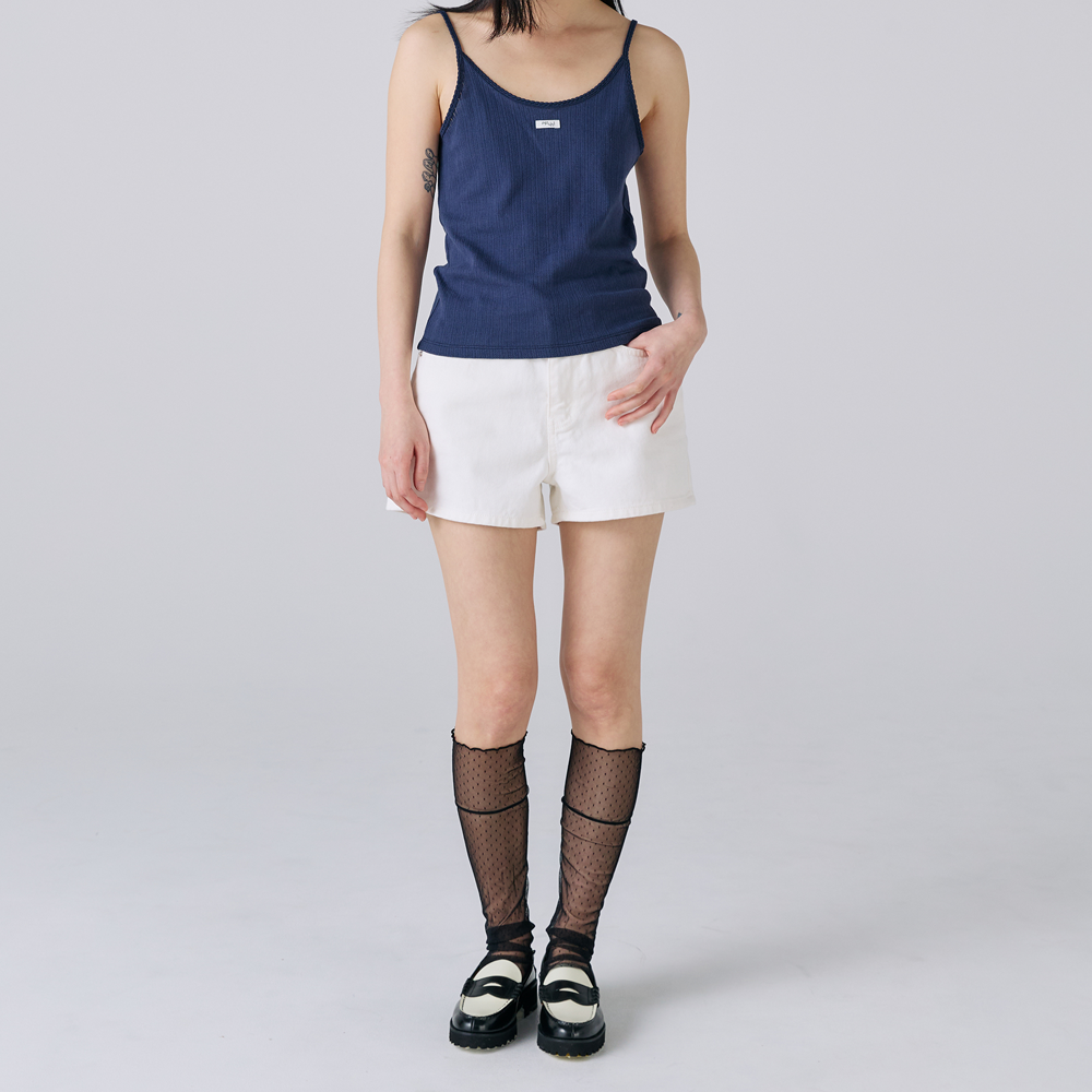 Emb Denim Shorts