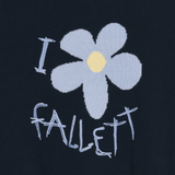 DRAWING FLOWER SHORT-SLEEVE KNIT