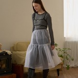 LR DOT SEE-THROUGH LAYERD SKIRT