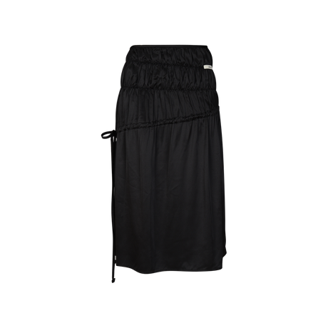 LR SHIRRING MIDI SKIRT