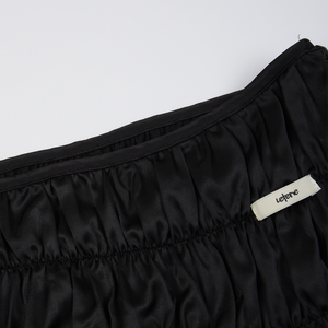 LR SHIRRING MIDI SKIRT