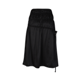 LR SHIRRING MIDI SKIRT