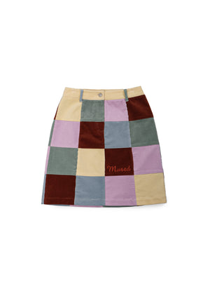 Mused Patchwork Corduroy Skirt