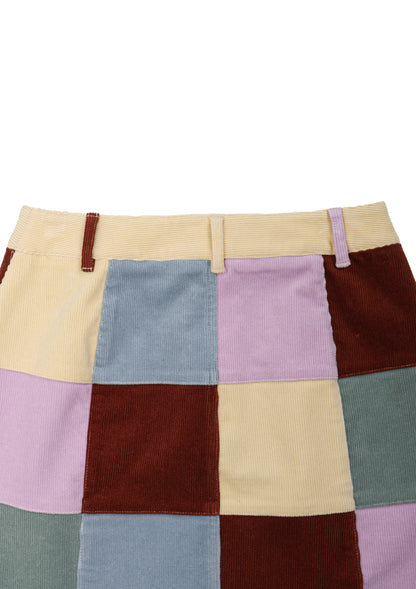 先行予約販売 - Mused Patchwork Corduroy Skirt