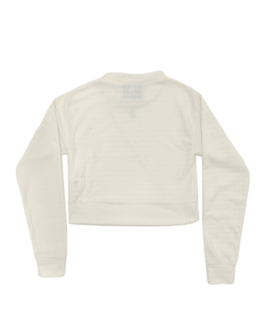 POLAR FLEECE LOGO CROP T-SHIRT