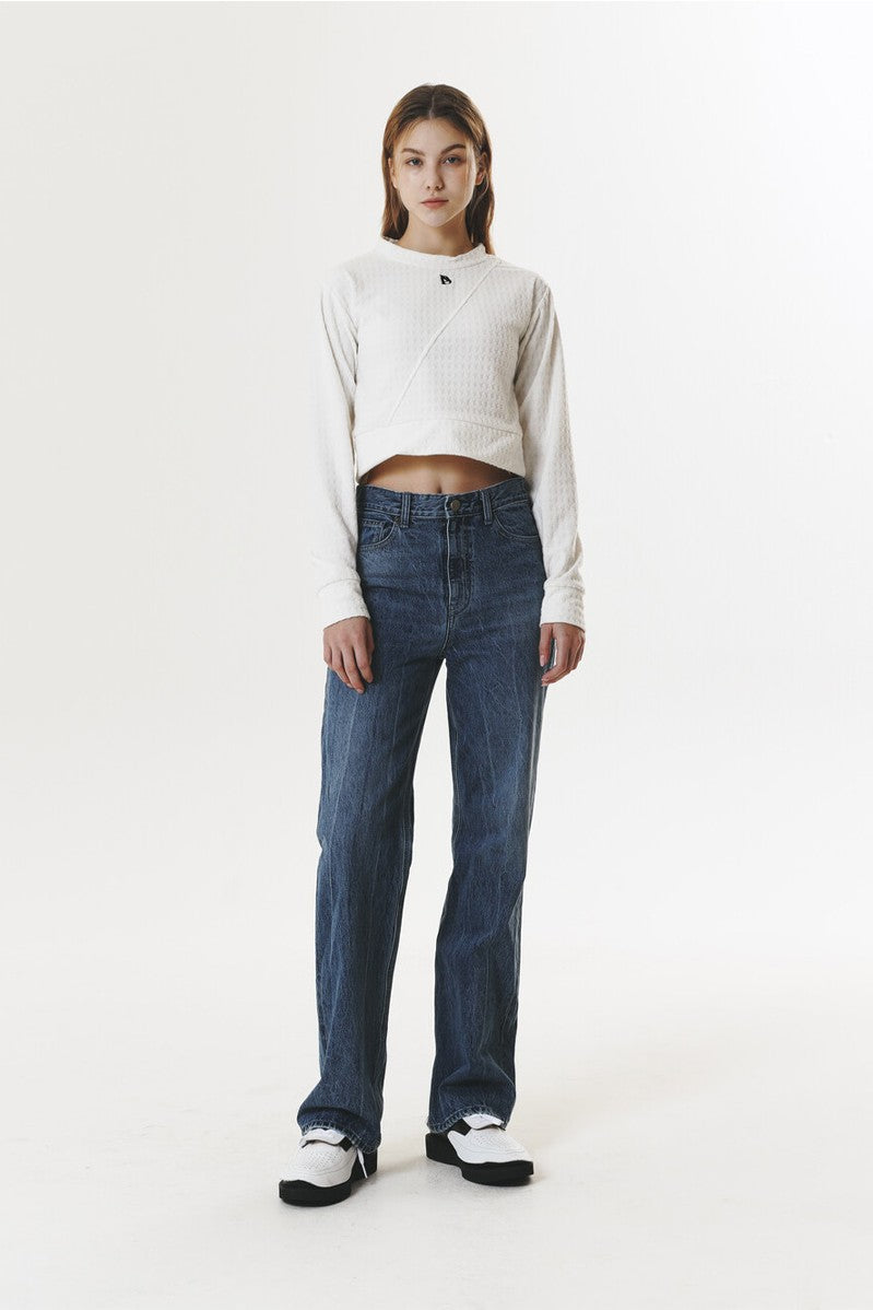 POLAR FLEECE LOGO CROP T-SHIRT