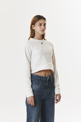 POLAR FLEECE LOGO CROP T-SHIRT