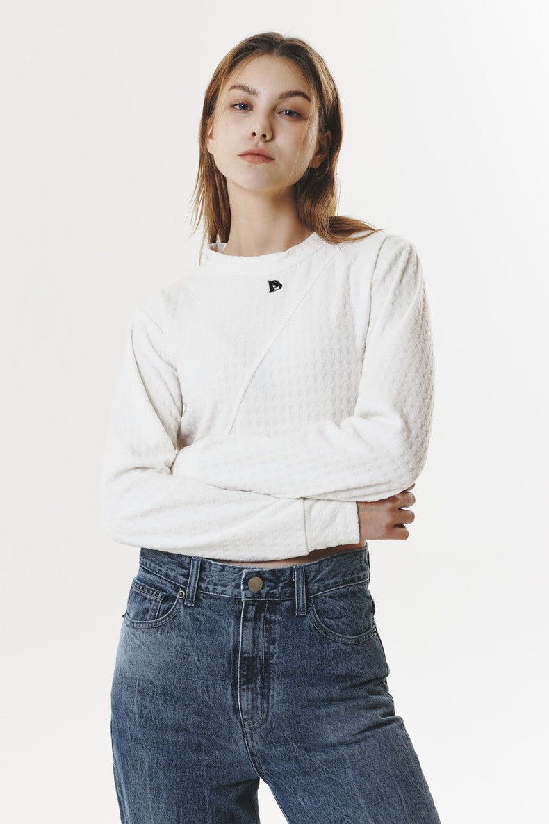 POLAR FLEECE LOGO CROP T-SHIRT