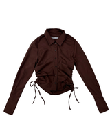 SHIRRING LONG SLEEVE SHIRT