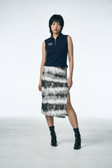 SHIRRING MIDI SKIRT_Washing film