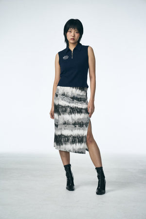 SHIRRING MIDI SKIRT_Washing film