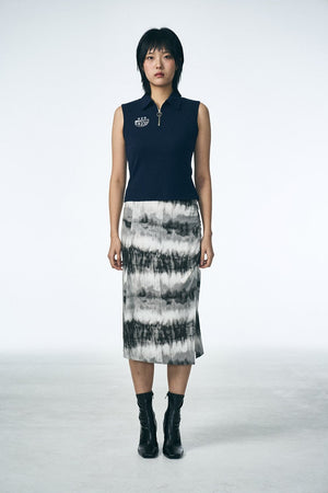 SHIRRING MIDI SKIRT_Washing film