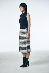 SHIRRING MIDI SKIRT_Washing film