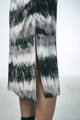 SHIRRING MIDI SKIRT_Washing film