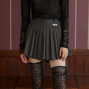 PLEATS MINI SKIRT PANTS