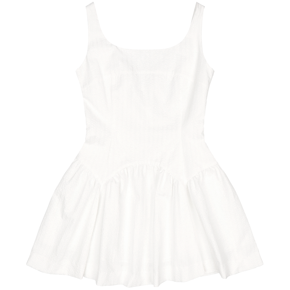 RIBBON STRAP SLEEVELESS DRESS