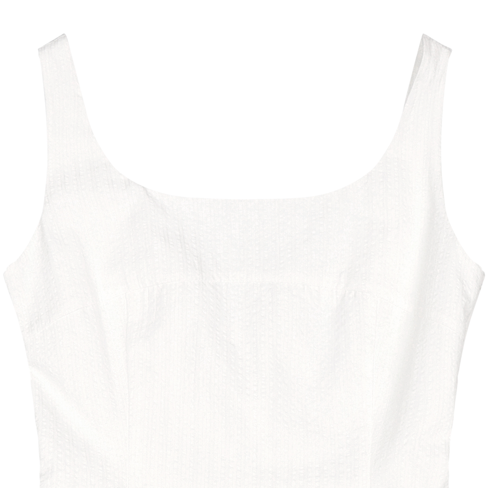 RIBBON STRAP SLEEVELESS DRESS