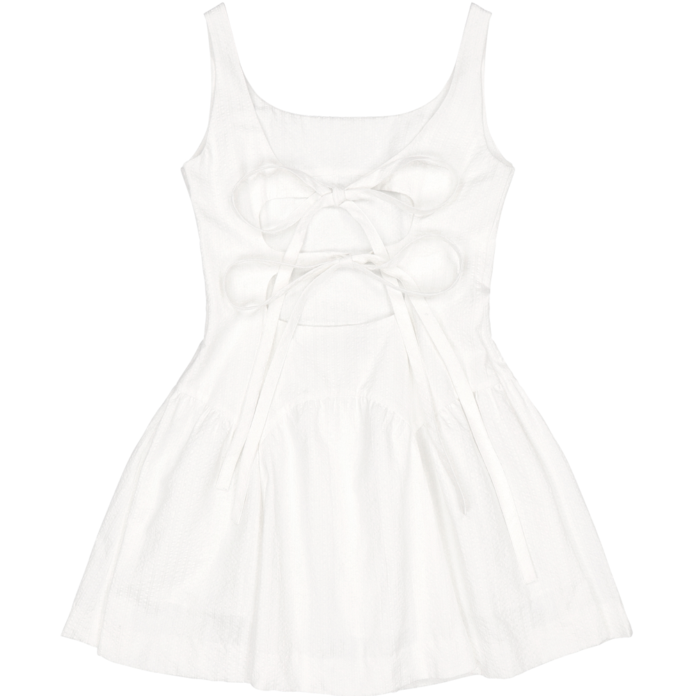 RIBBON STRAP SLEEVELESS DRESS