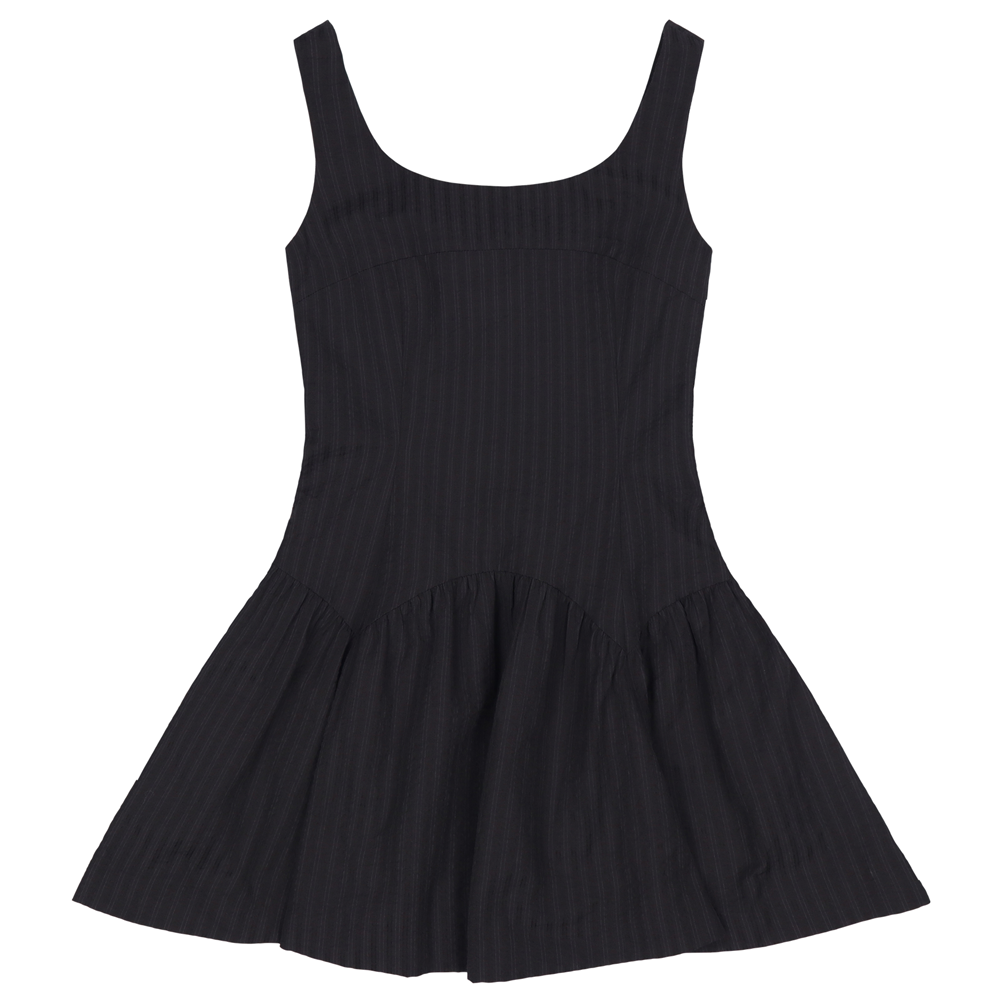 RIBBON STRAP SLEEVELESS DRESS