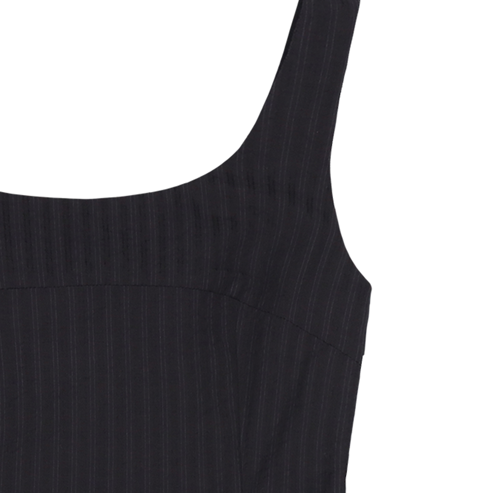 RIBBON STRAP SLEEVELESS DRESS