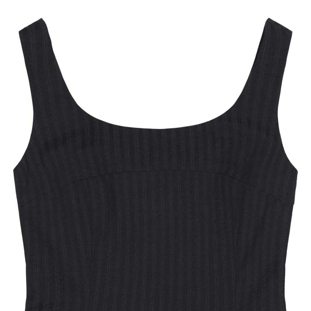 RIBBON STRAP SLEEVELESS DRESS