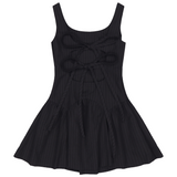 RIBBON STRAP SLEEVELESS DRESS