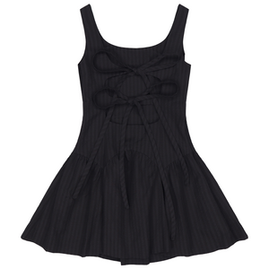 RIBBON STRAP SLEEVELESS DRESS