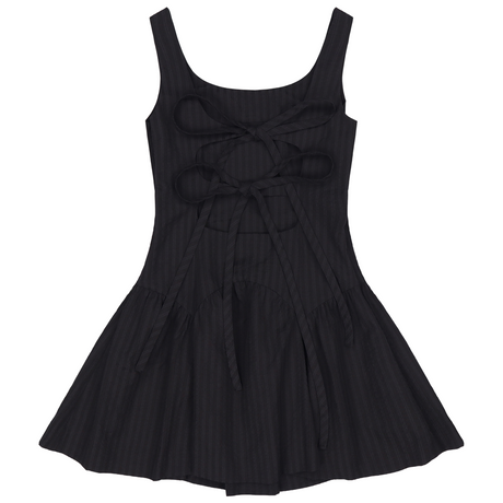 RIBBON STRAP SLEEVELESS DRESS
