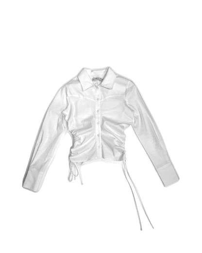 SHIRRING LONG SLEEVE SHIRT