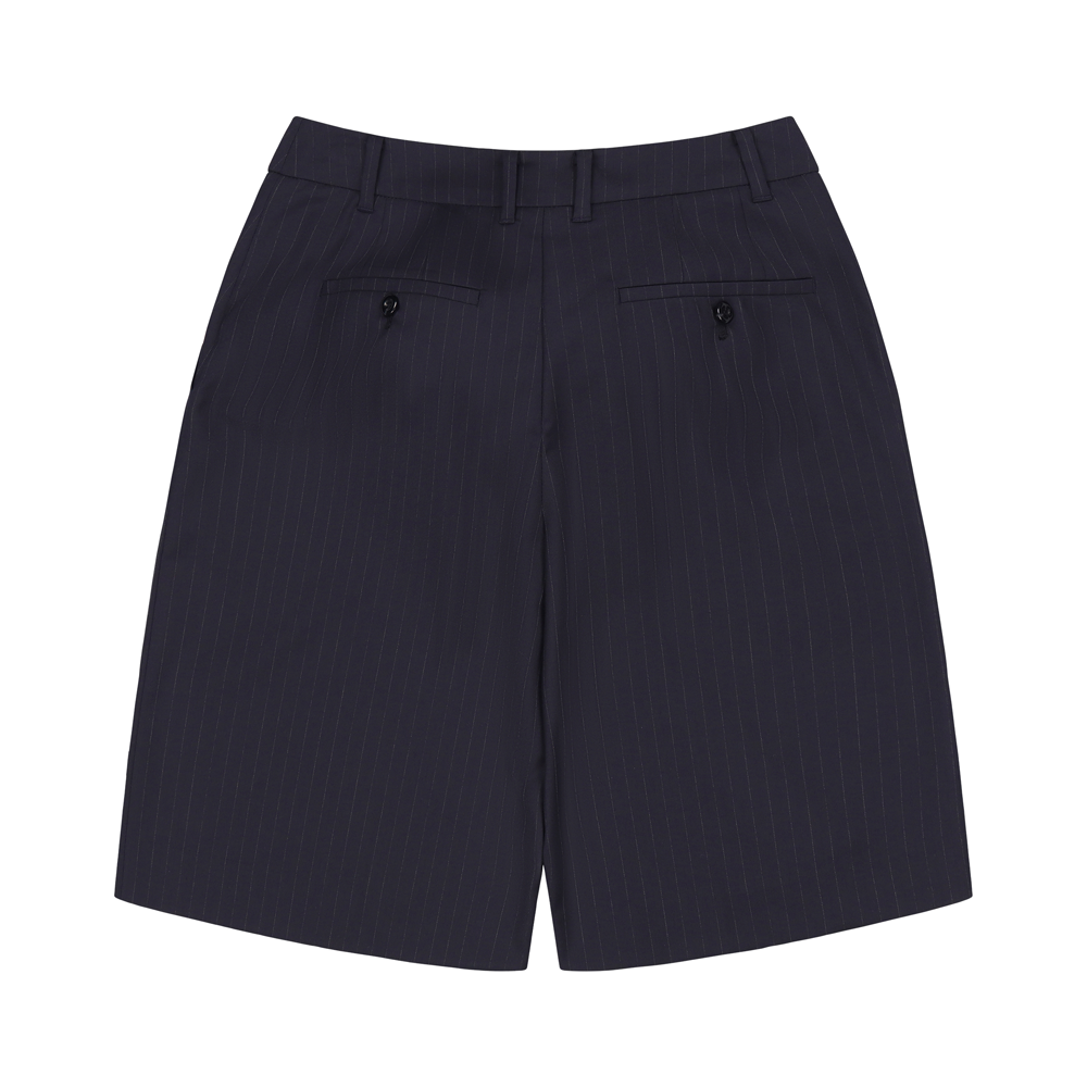 SPRING PIN STRIPE BERMUDA SHORTS