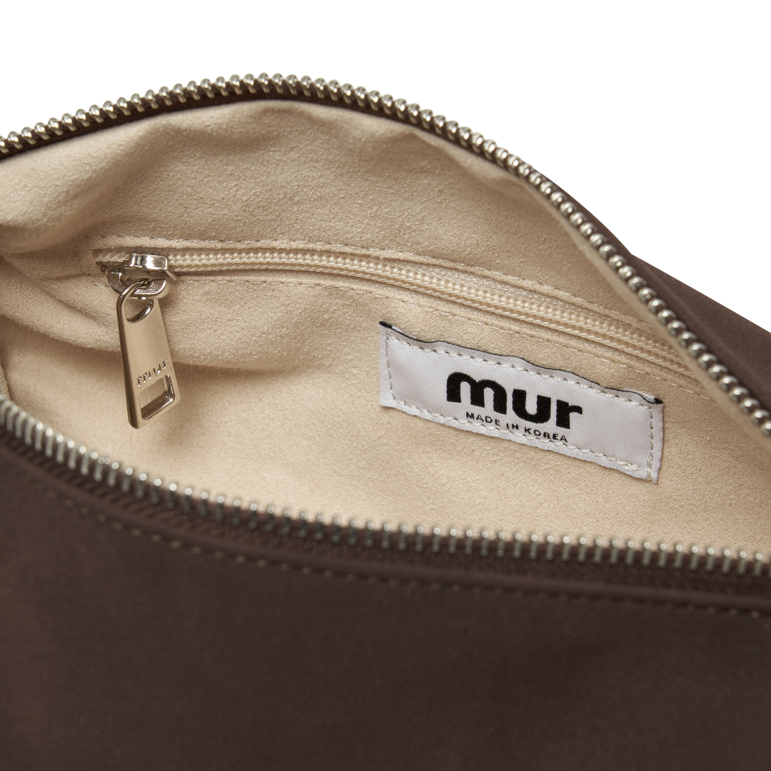 Bento bag - Suede Darkbrown